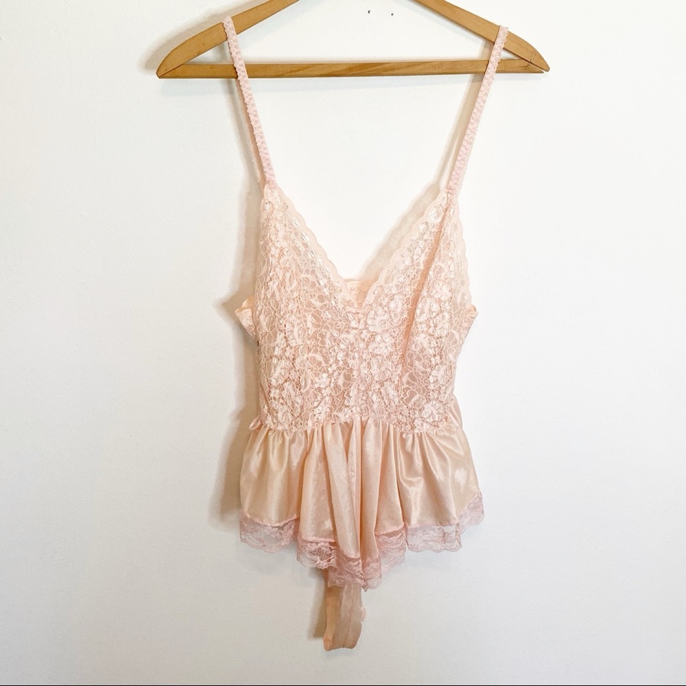Vintage Alana Gale Intimates Teddy Lingerie Blush